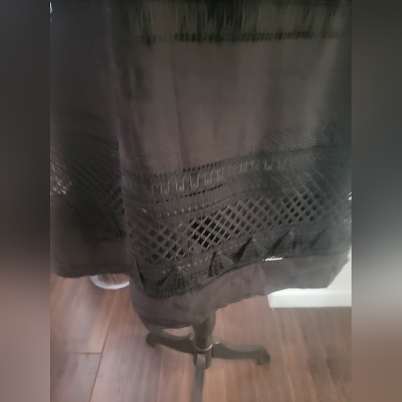 LOFT Tassel Halter Swing Dress in Black Medium New With Tags - Picture 11 of 16